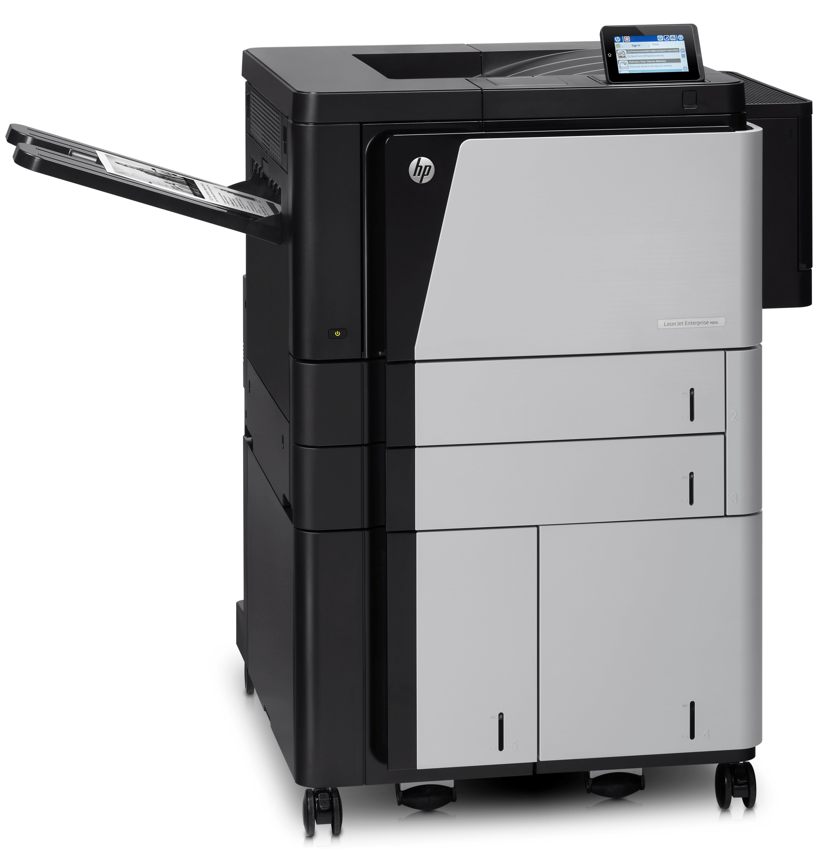 HP LaserJet Enterprise M806x+ Drucker, Schwarzweiß, Business-Drucker, Drucken, Drucken über vorderen USB-Anschluss; Zweiseitiger Druck