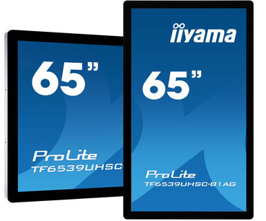 iiyama TF6539UHSC-B1AG Interaktiver Flachbildschirm 165,1 cm (65 Zoll) LCD 500 cd/m² 4K Ultra HD Schwarz Touchscreen