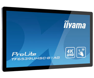 iiyama TF6539UHSC-B1AG Interaktiver Flachbildschirm 165,1 cm (65 Zoll) LCD 500 cd/m² 4K Ultra HD Schwarz Touchscreen