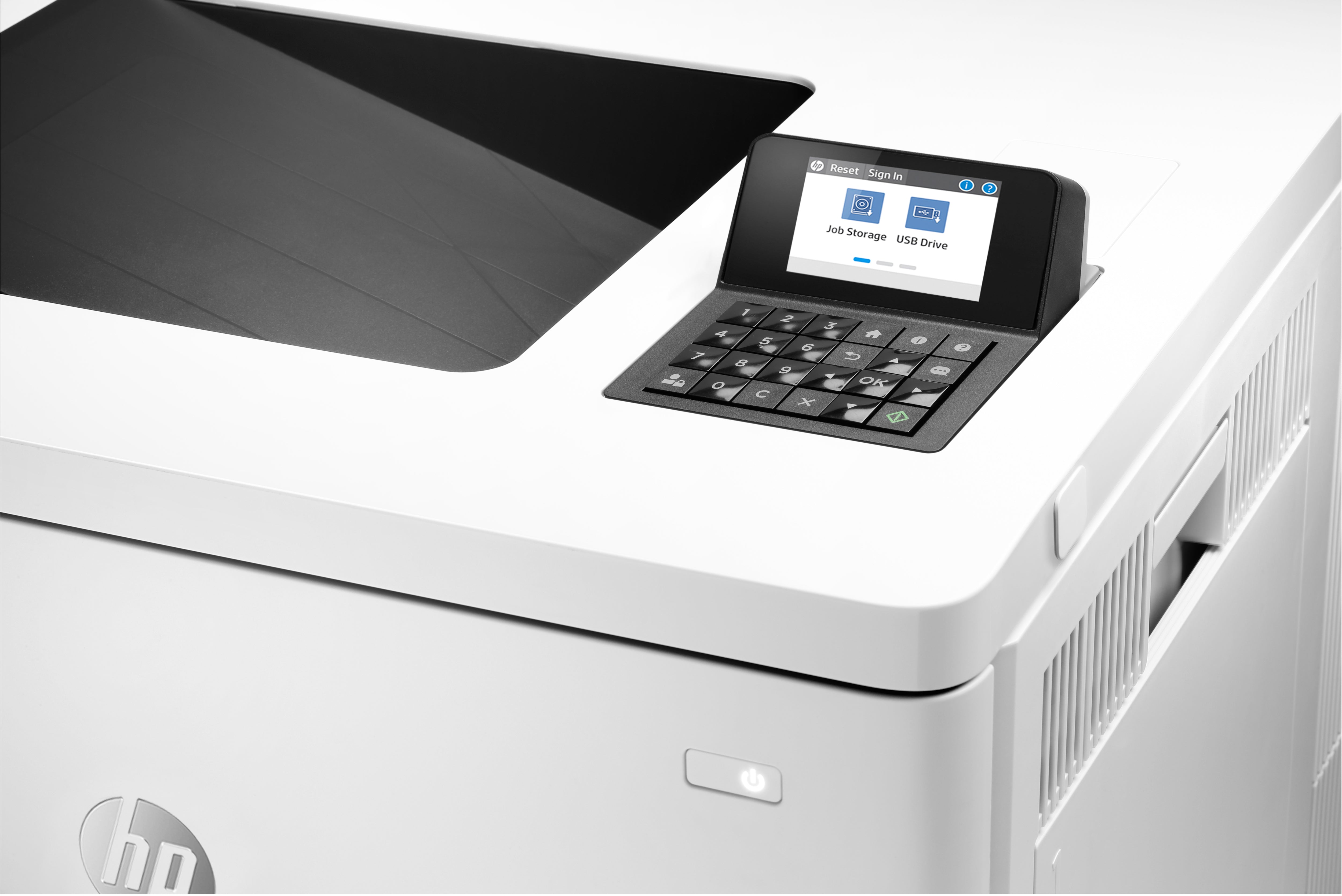 HP Color LaserJet Enterprise M554dn Drucker, Farbe, Drucker zum Drucken, Drucken über den vorderen USB-Anschluss; Zweiseitiger Druck