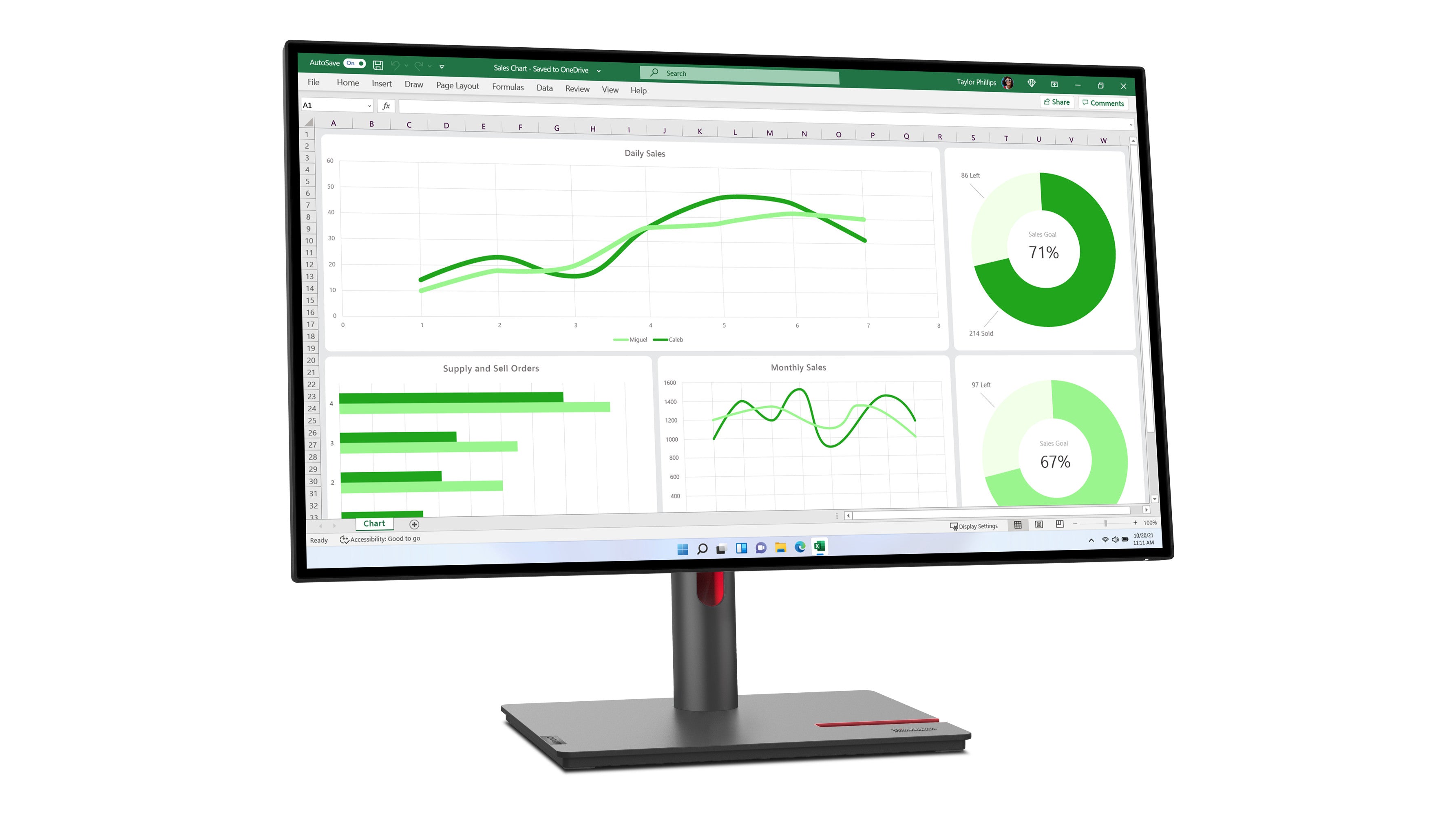 Lenovo Thinkvision P27Q-30 LED-Anzeige 68,6 cm (27 ") 2560 x 1440 Pixel Quad HD Schwarz