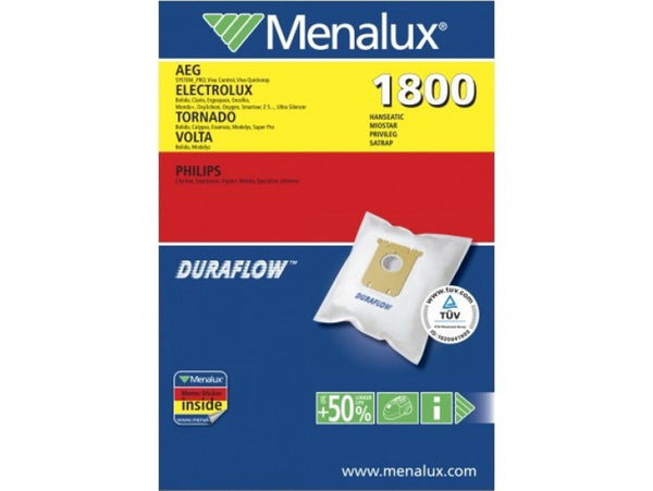 Menalux Vacuum Cleaner Bags 5X PCS 1800