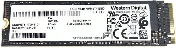 WESTERN DIGITAL 1 TB SSD PC SN730 SDBPNTY-1T00-1106