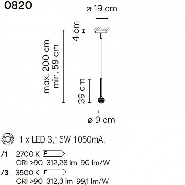 Vibia Algorithm LED-Hängeleuchte Vibia Algorithm 0820 082018/1A