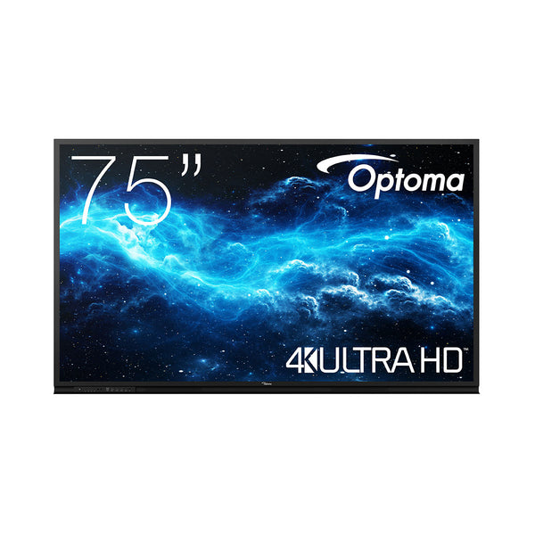 Optoma 3752RK Interaktiver Flachbildschirm 190,5 cm (75 Zoll) LED WLAN 400 cd/m² 4K Ultra HD Schwarz Touchscreen Prozessortyp Android 11