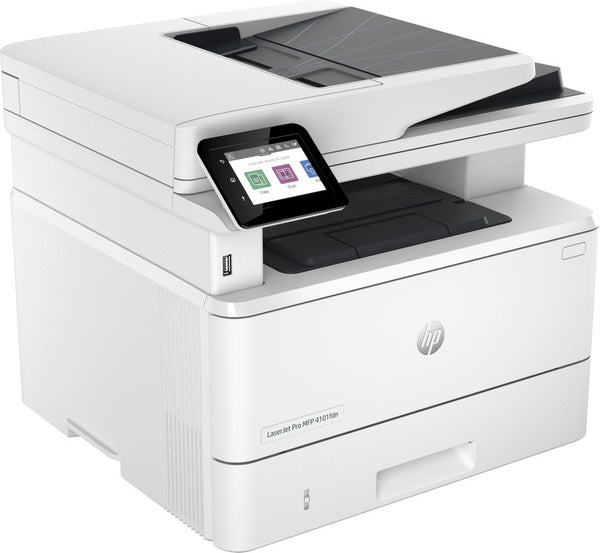 HP LaserJet Pro MFP 4102dw Drucker, Schwarzweiß, Drucker für kleine und mittlere Unternehmen, Drucken, Kopieren, Scannen, kabellos; Geeignet für Instant Ink; Drucken Sie von einem Telefon oder Tablet aus; Automatischer Dokumentenzuführer