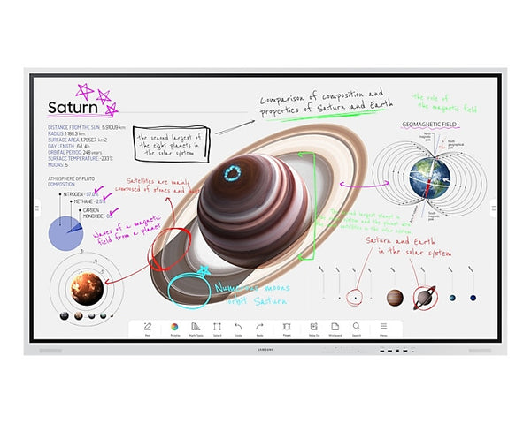 Samsung WM75B interaktives Whiteboard 190,5 cm (75 Zoll) 3840 x 2160 Pixel Touchscreen Grau, Weiß