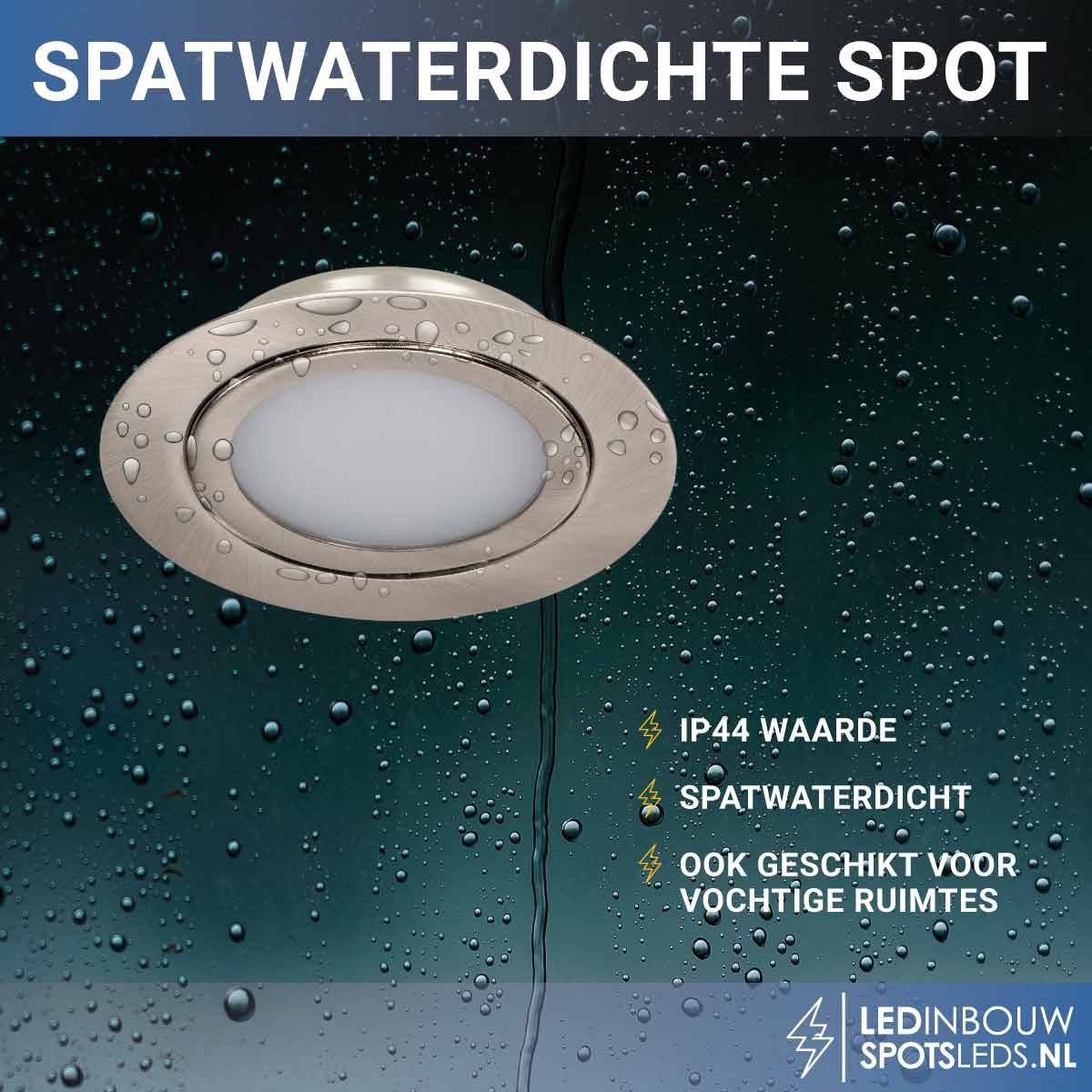 LEDEinbaustrahlerLEDs Extrem niedriger Einbaustrahler dimmbar 5 Watt 260 Lumen Nickel 2700K SMDL-5-218