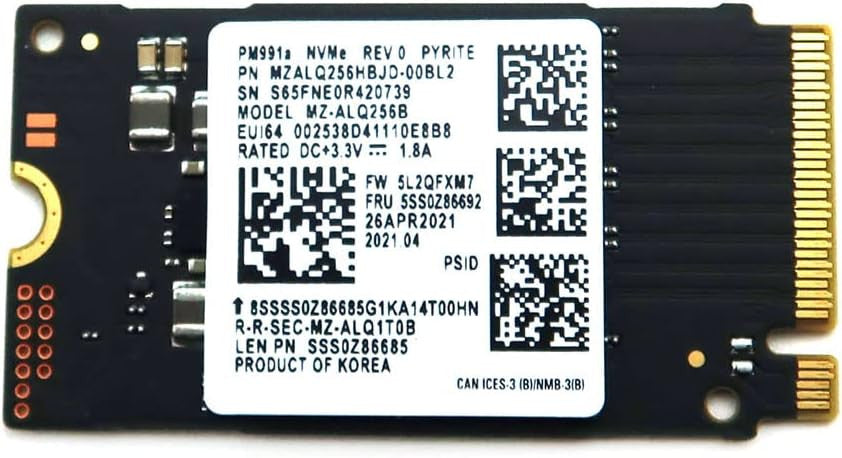 SAMSUNG SSD PM991A 256 GB M.2 2242 MZALQ256HBJD-00BL2