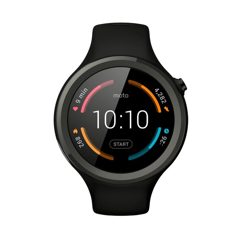 Motorola Moto 360 Sport 3,48 cm (1,37 Zoll) LCD Digital 360 x 325 Pixel Touchscreen Schwarz WiFi GPS 