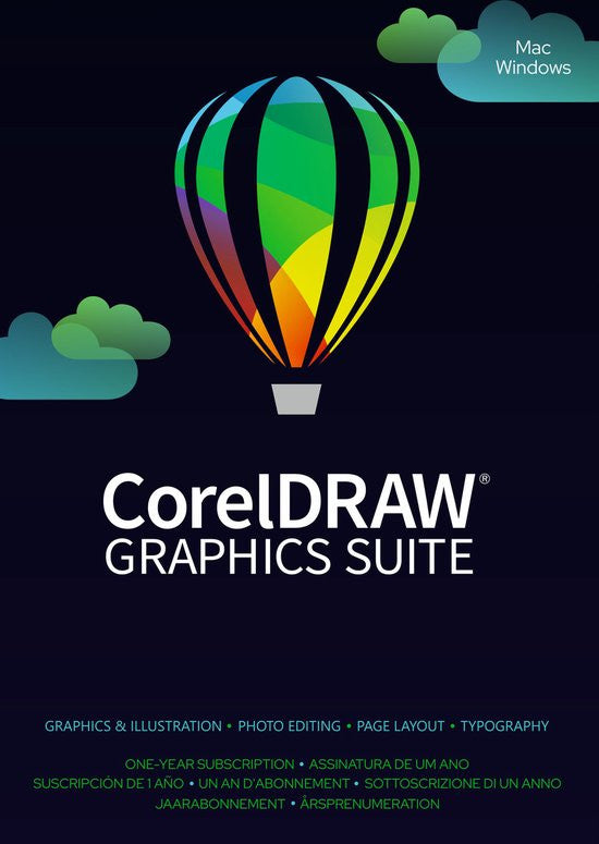 Corel CorelDRAW Graphics Suite Grafikeditor 1 Lizenz(en) 1 Jahr