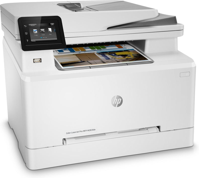 HP Color LaserJet Pro MFP M282nw, Drucken, Kopieren, Scannen, Drucken über vorderen USB-Anschluss; Scannen an E-Mail; 50-Blatt-ADF ohne Wellung