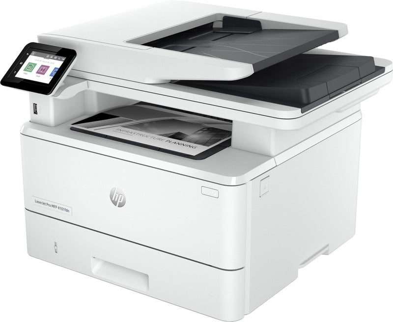 HP LaserJet Pro MFP 4102dw Drucker, Schwarzweiß, Drucker für kleine und mittlere Unternehmen, Drucken, Kopieren, Scannen, kabellos; Geeignet für Instant Ink; Drucken Sie von einem Telefon oder Tablet aus; Automatischer Dokumentenzuführer