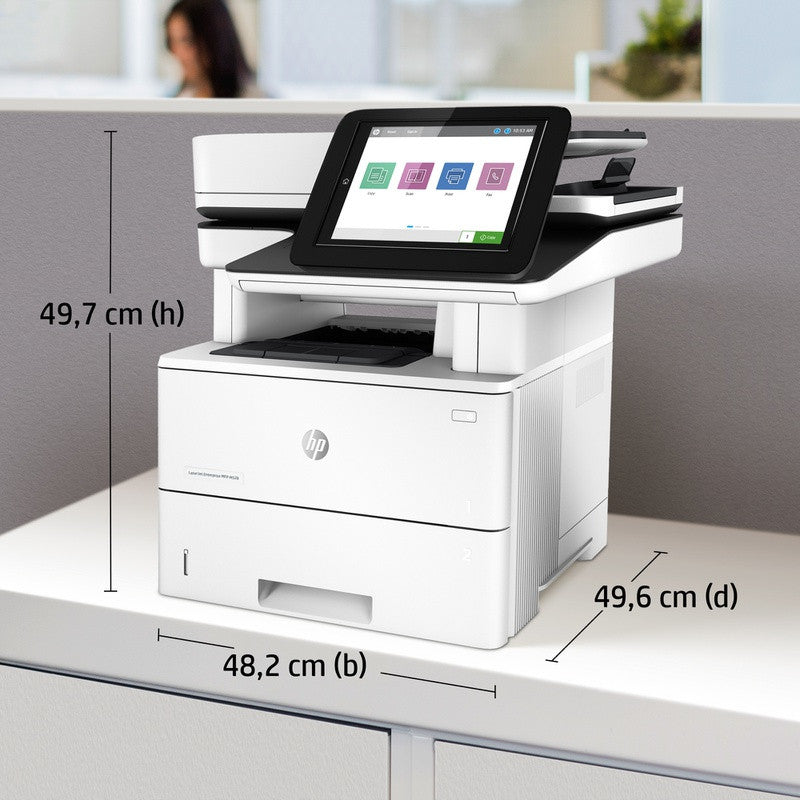 HP LaserJet Enterprise MFP M528dn, Schwarzweiß, Drucker zum Drucken, Kopieren, Scannen und optionalen Faxen, Drucken über USB-Anschluss an der Vorderseite; Scannen an E-Mail; Doppelseitiger Druck; Doppelseitiges Scannen