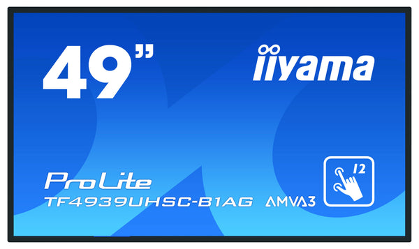 iiyama ProLite TF4939UHSC-B1AG Computermonitor 124,5 cm (49 Zoll) 3840 x 2160 Pixel 4K Ultra HD LED Touchscreen Multi-User Schwarz