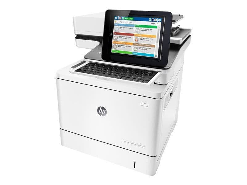 HP Color LaserJet Enterprise Flow MFP M577c, Farbe, Business-Drucker, Drucken, Kopieren, Scannen, Faxen, 100-Blatt-Zufuhrfach; Drucken über den vorderen USB-Anschluss; Scannen in E-Mail/PDF; Beidseitiger Druck