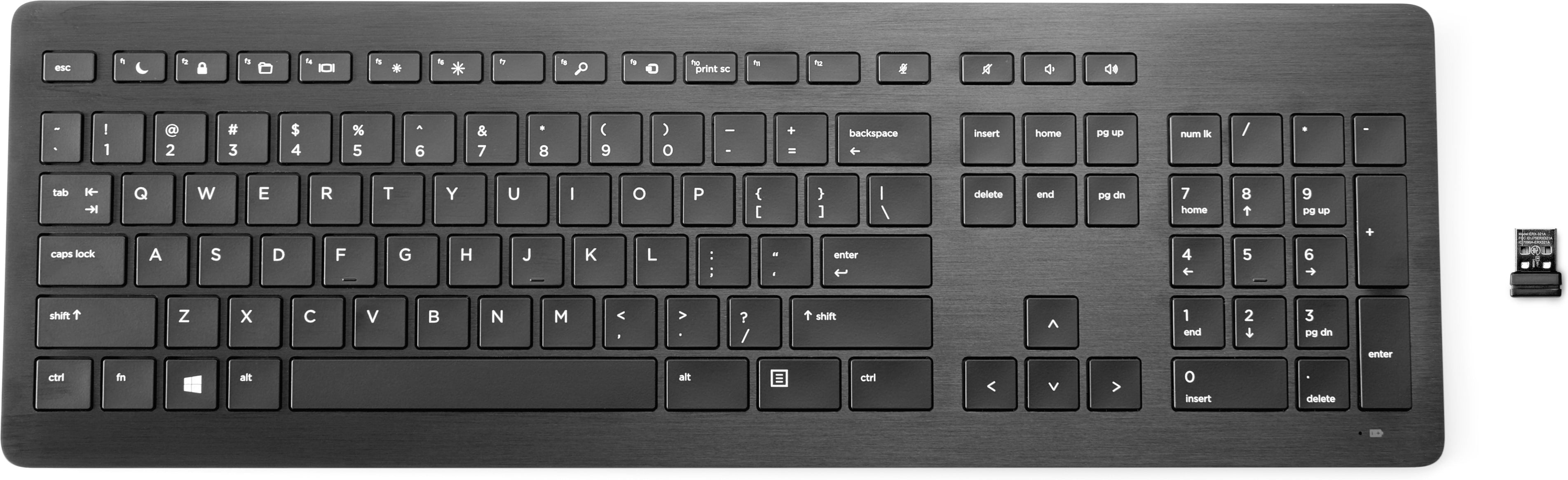 HP Kabellose RF-Home-Tastatur, Spanisch, Schwarz, 917665-071 