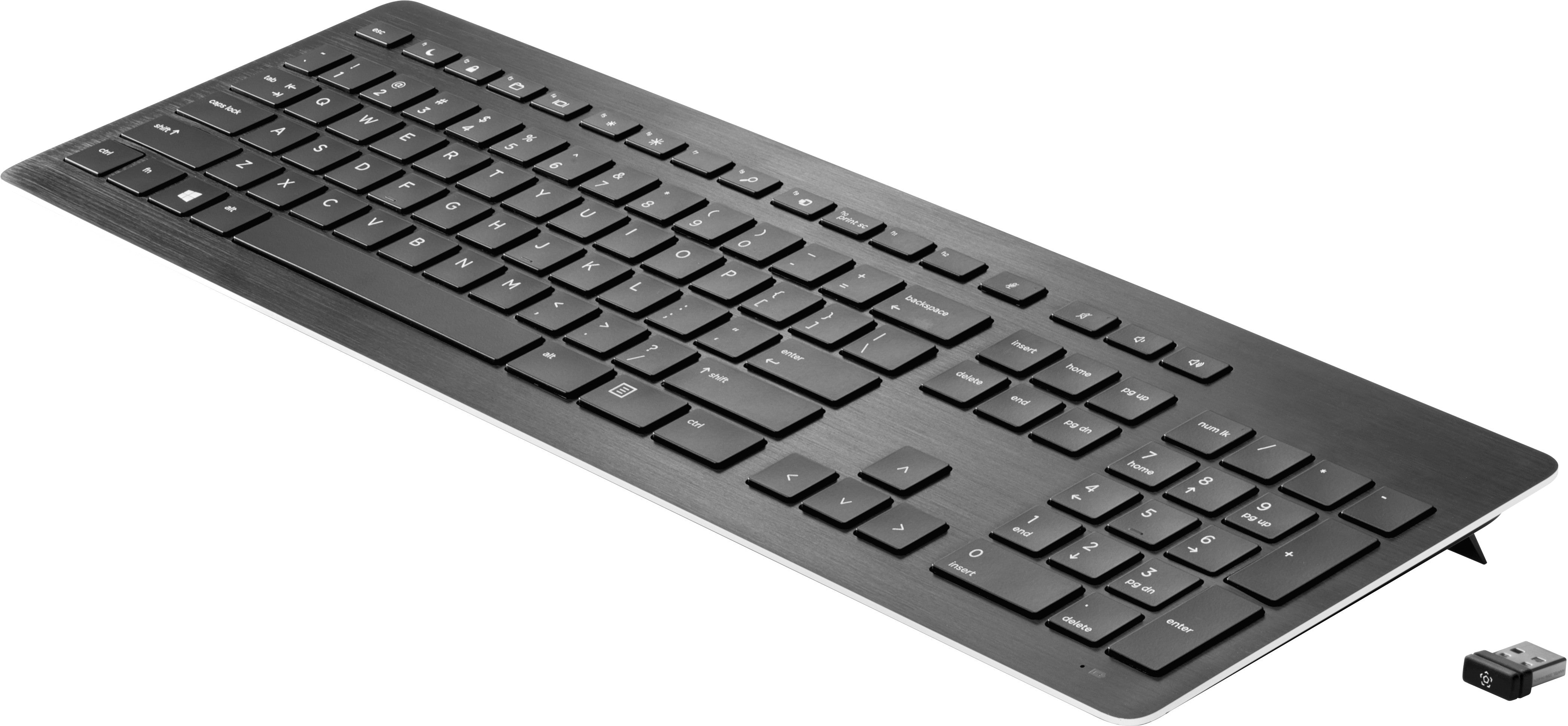 HP Kabellose RF-Home-Tastatur, Spanisch, Schwarz, 917665-071 