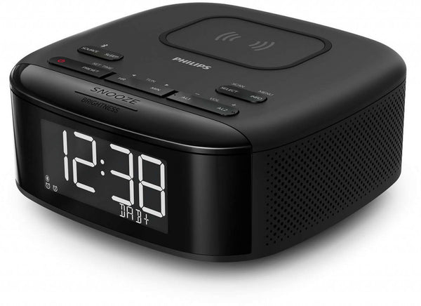 PHILIPS Drahtloses und USB-Ladegerät mit Bluetooth und Radiowecker TAR7705/10