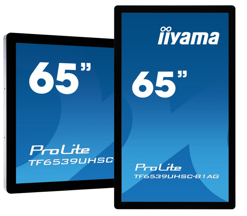 iiyama TF6539UHSC-B1AG Interaktiver Flachbildschirm 165,1 cm (65 Zoll) LCD 500 cd/m² 4K Ultra HD Schwarz Touchscreen