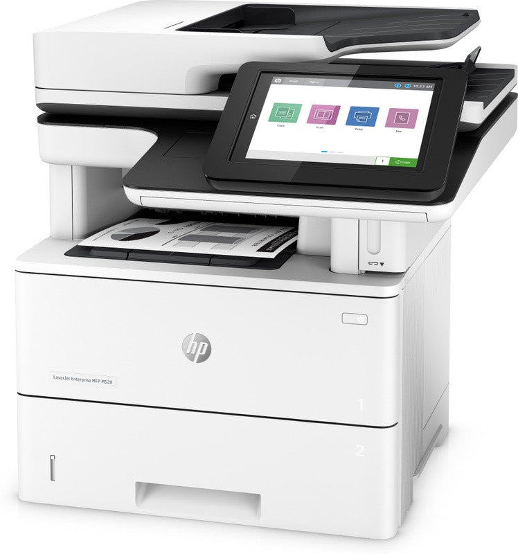 HP LaserJet Enterprise MFP M528f, Drucken, Kopieren, Scannen, Faxen, Drucken über USB-Anschluss an der Vorderseite; Scannen an E-Mail; Beidseitiger Druck; Doppelseitiges Scannen