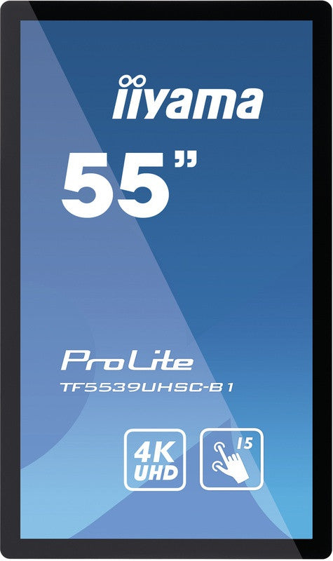 iiyama ProLite TF5539UHSC-B1AG Computermonitor 139,7 cm (55 Zoll) 3840 x 2160 Pixel 4K Ultra HD LED Touchscreen Multi-User Schwarz